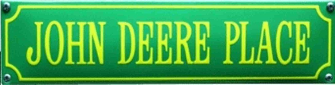 emaille straatnaambord john deere place