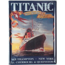 blikken reclame bord Titanic Southampton- New York 30-40 cm