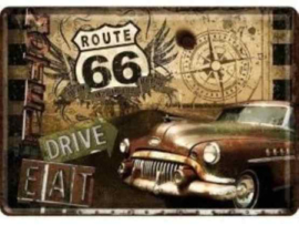 postcard route 66 road trip 10x14 cm