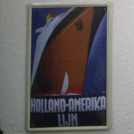 nostalgische wandplaat van Holland america lijn 20-30 cm