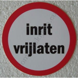 sticker inrit vrijlaten 7,5 cm