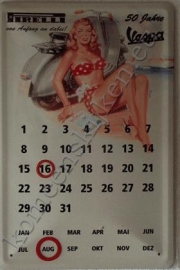 eeuwigdurende metalen kalender vespa pirelli