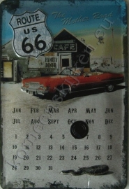 metalen kalender Route 66, the mother road 20-30 cm