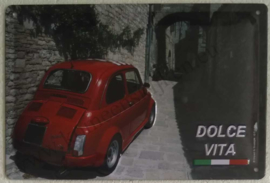 metalen wandbord Fiat 500 dolce vita 20x30 cm
