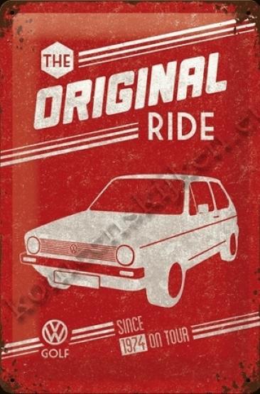 metalen wandbord VW golf the original ride 20-30 cm