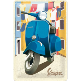 metalen reclamebord Vespa Laundry 20x30 cm