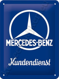 blikken wandbord mercedes benz kundendienst 15-20 cm