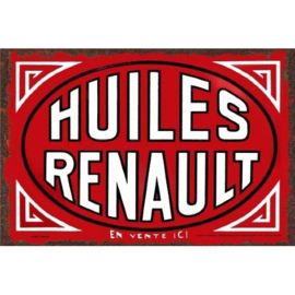 metalen postkaart huiles Renault