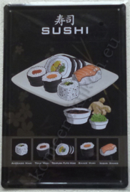 metalen reclamebord sushi 20-30 cm