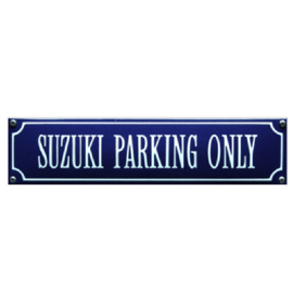 emaille straatnaambord suzuki parking only