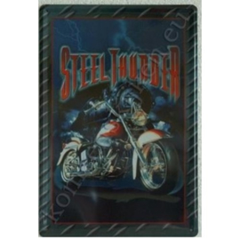 metalen reclamebord Steel thunder 20-30 cm