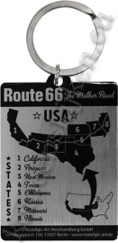 metalen sleutelhanger route 66 gas up