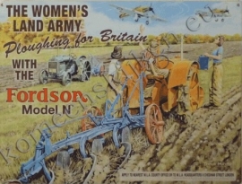 wandplaat fordson / ploughing woman 30-40 cm