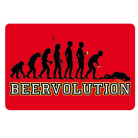 metalen wandbord beervolution 20x30 cm