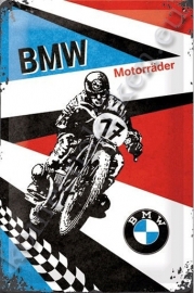 blikken wandbord bmw nr 17 20-30 cm