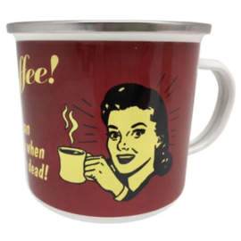emaille mok Coffee! 9x9 cm