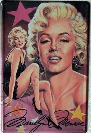 blikken reclamebord marilyn monroe 20-30 cm