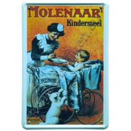 metalen reclamebord Molenaar`s kindermeel 20-30 cm