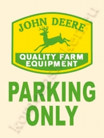 metalen wandplaat john deere parking only 30-40