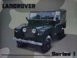 metalen wandplaat landrover series 1  30-40 cm