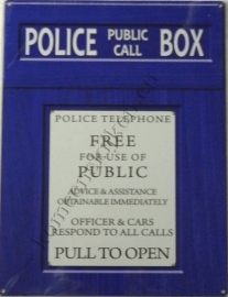 metalen wandplaat police public call box 30x40 cm
