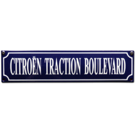 emaille straatnaambord citroen traction boulevard