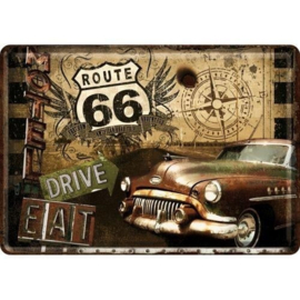 postcard route 66 road trip 10x14 cm