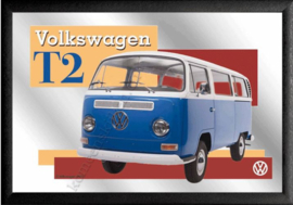 spiegel volkwagen bus T2 blauw wit