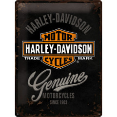 metalen wandplaat harley davidson genuine 30-40 cm