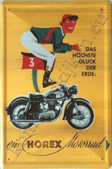 metalen wandbord horex jockey 20x30 cm