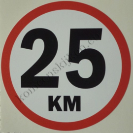 sticker 25 km 11 cm.