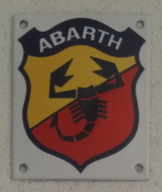 emaille bord Abarth 10x12 cm