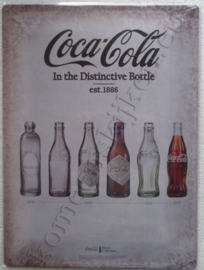 metalen reclamebord coca cola, in the distincitve botte 30-40 cm