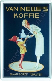 metalen reclamebord Van Nelle`s koffie 20-30 cm
