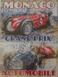 metalen reclameplaat monaco F1 grand prix 30-40 cm