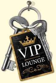 metalen sleutelhanger VIP lounche