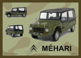 metalen reclamebord citroën 2cv mehari 15x21 cm