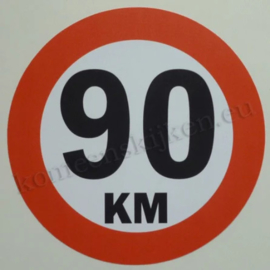 sticker 90 km 14 cm rond