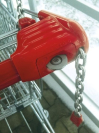 VW bulli bus T1 sleutelhanger vintage mat zilver winkelwagenmuntje