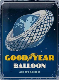 metalen muurbord goodyear balloon 30x40 cm