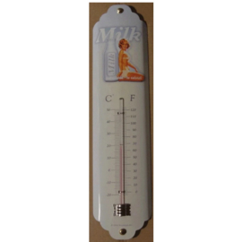 metalen thermometer milk / pin up