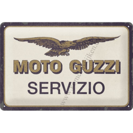 metalen wandplaat Moto Guzzi servizio 20x30 cm