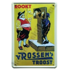 metalen ansichtkaart van rossem`s troost 10-14 cm