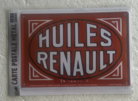 metalen postkaart huiles Renault