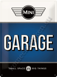 metalen wandplaat Mini garage 30-40 cm..