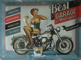 metalen reclamebord best garage 30-40 cm