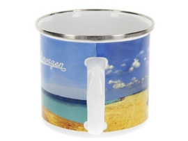 VW T1 Bus Emaille Mok Beach Life 500ml