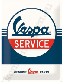 metalen wandbord vespa service 30-40 cm