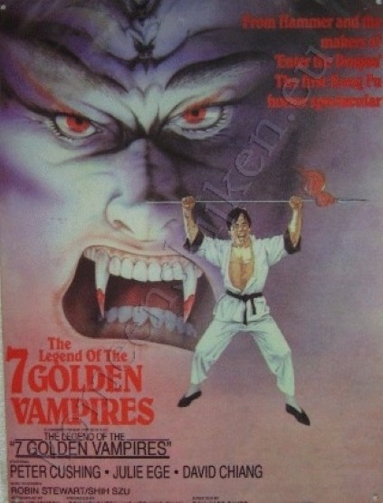 metalen wandplaat the legend of the 7 golden vampiers 30-40 cm