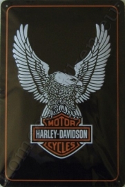 blikken wandplaat harley davidson / eagle 20-30 cm